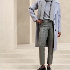 Banana Republic mid rise plaid Sloan pant size 4